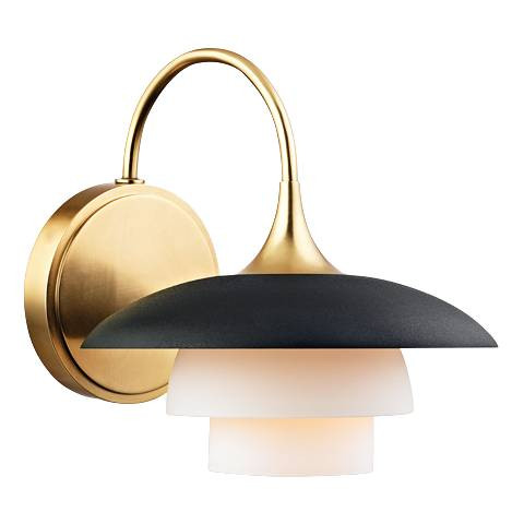 Hudson Valley Barron 8 1/4"H Aged Brass Wall Sconce | Lamps Plus