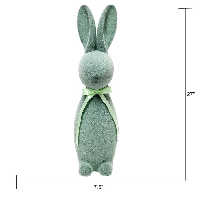 Easter Flocked Bunny Decor, Mint Green, 27 Inch, by Way To Celebrate | Walmart (US)