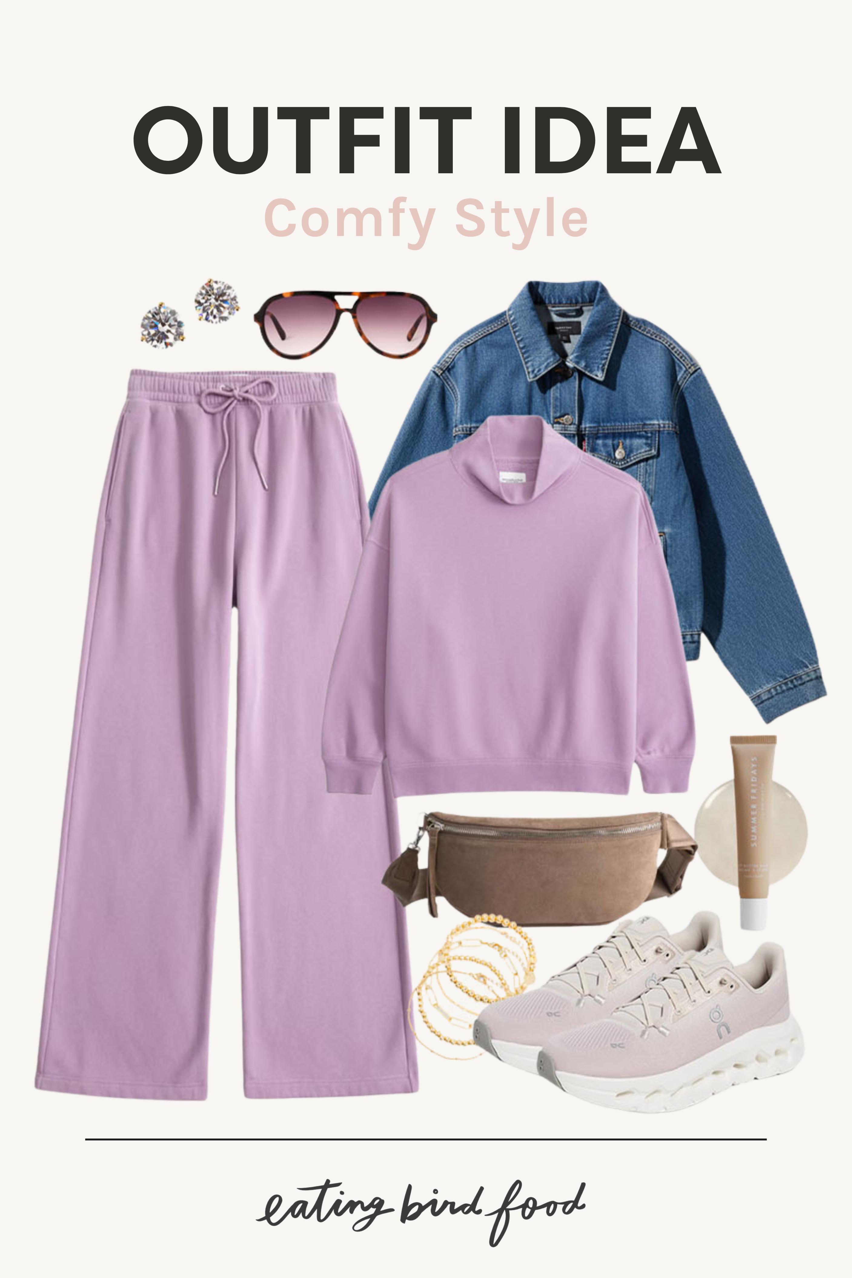 Casual Outfit | Winter Outfit | Winter to Spring Outfit | Lilac Sweat Sweat | Spring Transition Outfit 

 #LTKootd #LTKSeasonal