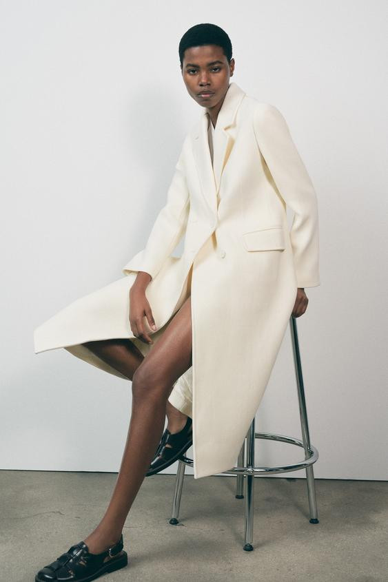 WOOL BLEND DOUBLE BREASTED COAT ZW COLLECTION | Zara US
