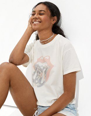 Tailgate Women's Rolling Stones Graphic T-Shirt | American Eagle Outfitters (US & CA)