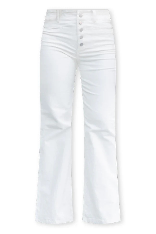 I Can't Forget Cream Button Fly Corduroy Pants Cream | Pink Lily