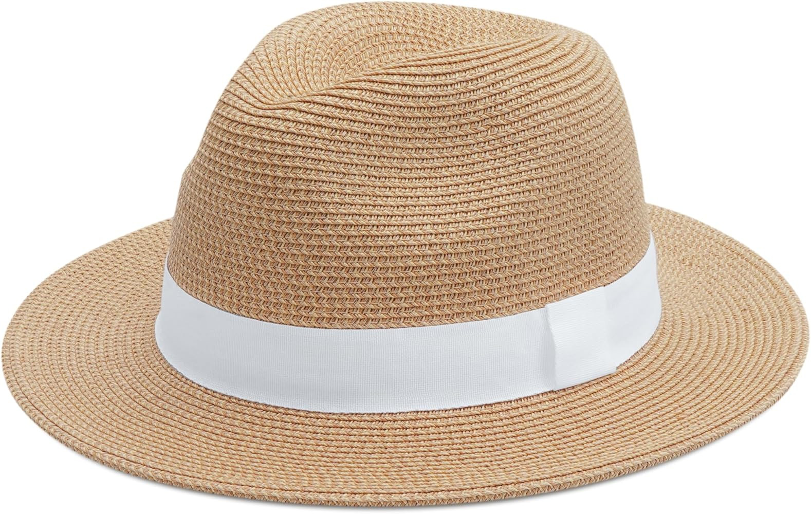 Joywant Womens Straw Fedora Beach Sun Hat, Packable Wide Brim Panama Hat for Women UV UPF50+ Summ... | Amazon (US)