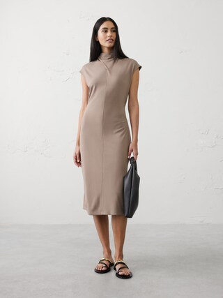 Mock-Neck Midi Dress | Banana Republic Factory