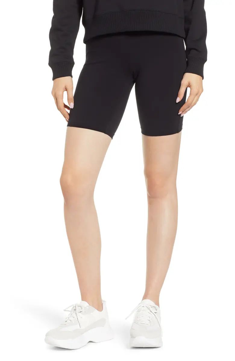 High Waist Cotton Blend Bike Shorts | Nordstrom