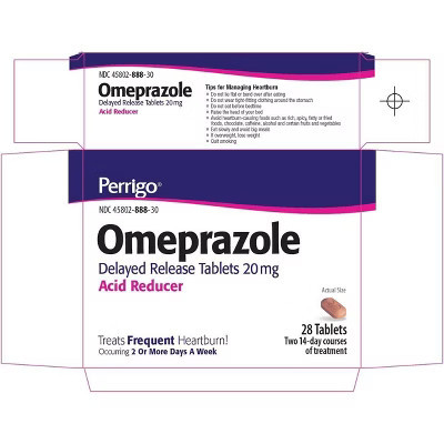 Perrigo Omeprazole Acid Reducer Capsules for 24 Hour Frequent Heartburn Relief, Delayed Release Formula, 28 Count | Target