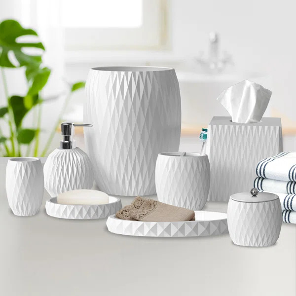 Russell 8 Piece Bathroom Accessory Set | Wayfair North America