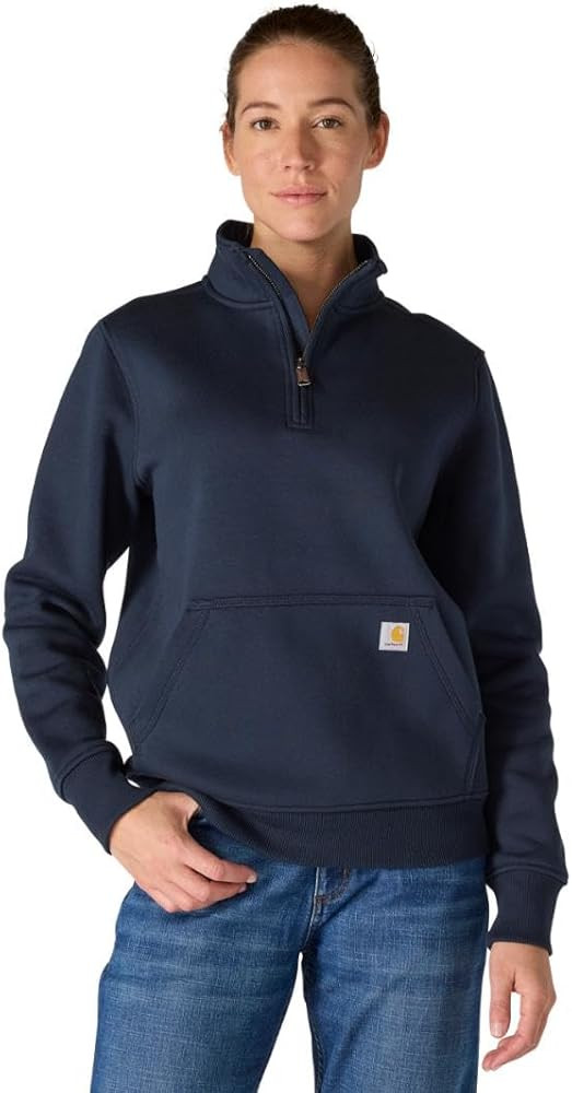 Carhartt Women's Relaxed Fit Midweight Quarter-Zip Mock-Neck Sweatshirt | Amazon (US)