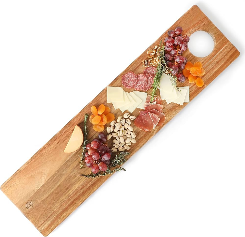 MARTHA STEWART Charcot 31.5 X 8 Large Charcuterie Serving Board - Rectangular - Acacia Wood | Amazon (US)