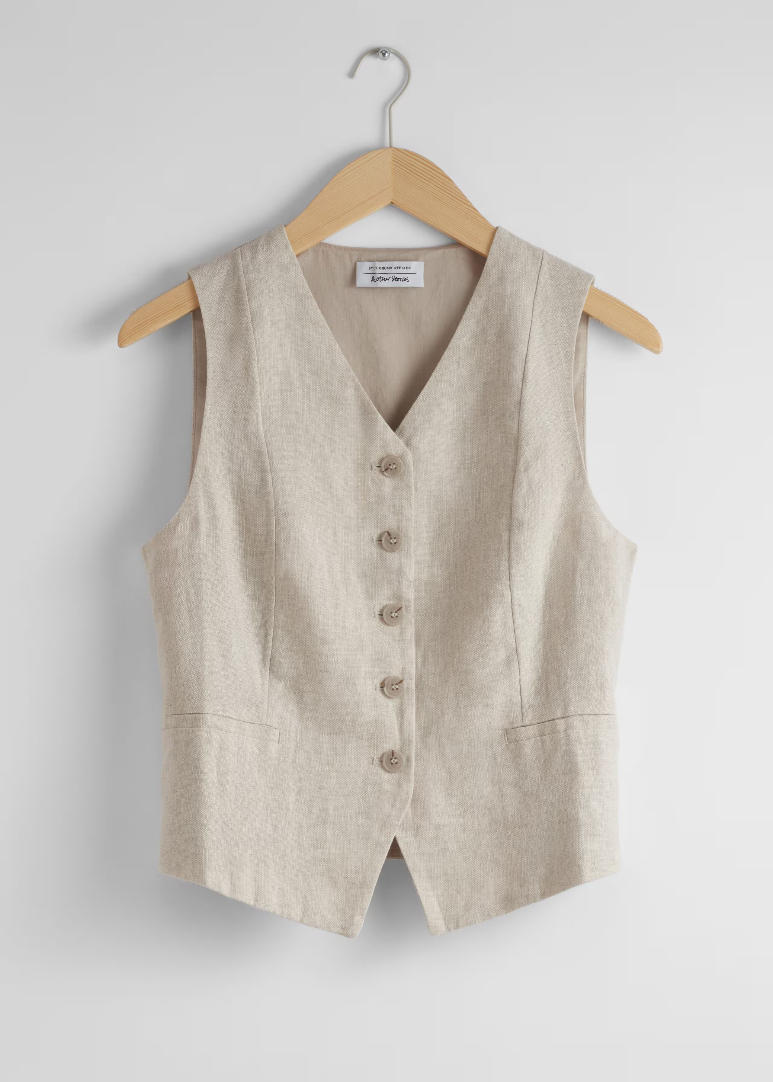 Tailored Linen Waistcoat - Beige - & Other Stories - & Other Stories GB | & Other Stories UK