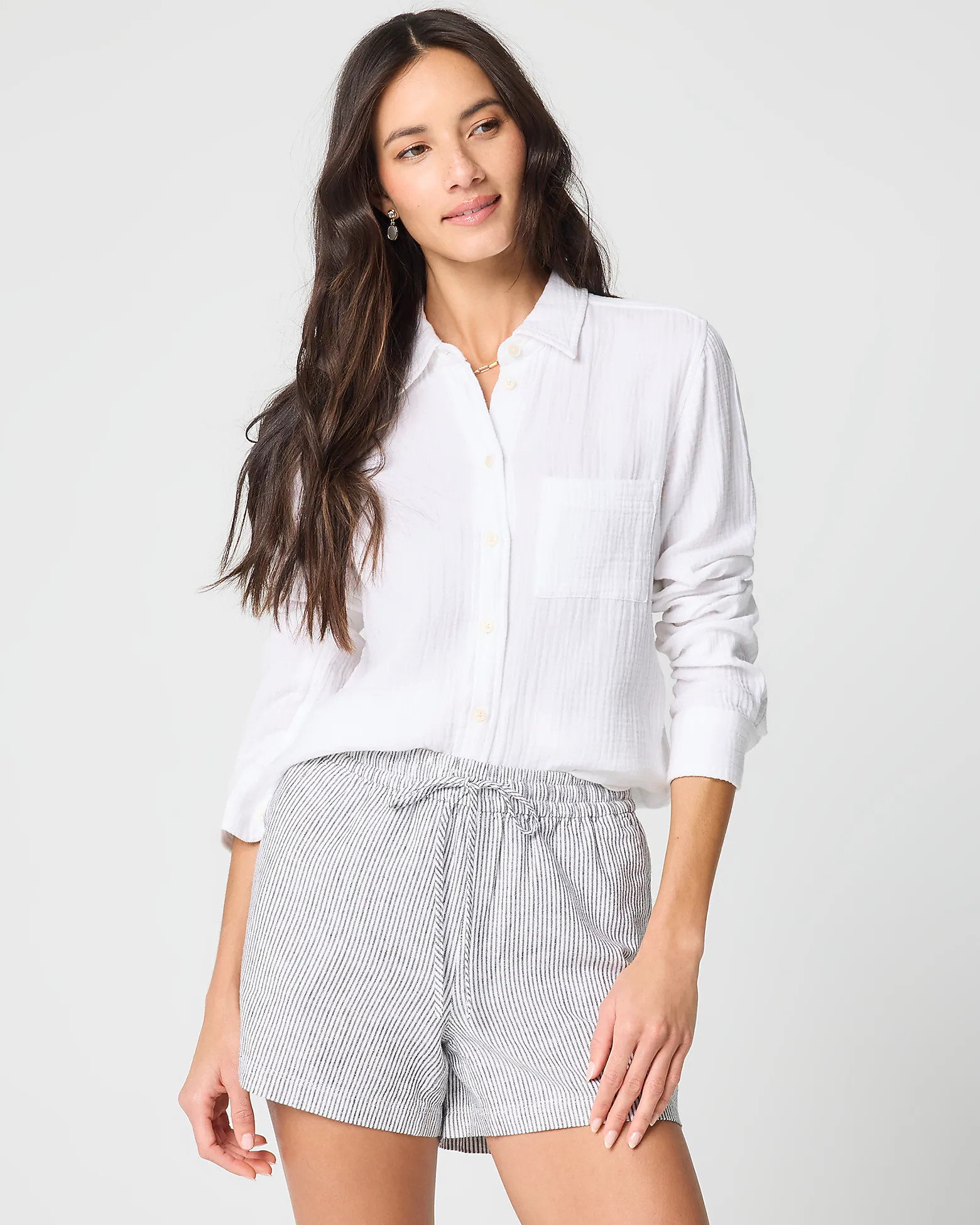Linen-blend drawstring short | J.Crew Factory