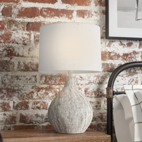 Ura 26.25" Gray Table Lamp | Wayfair North America