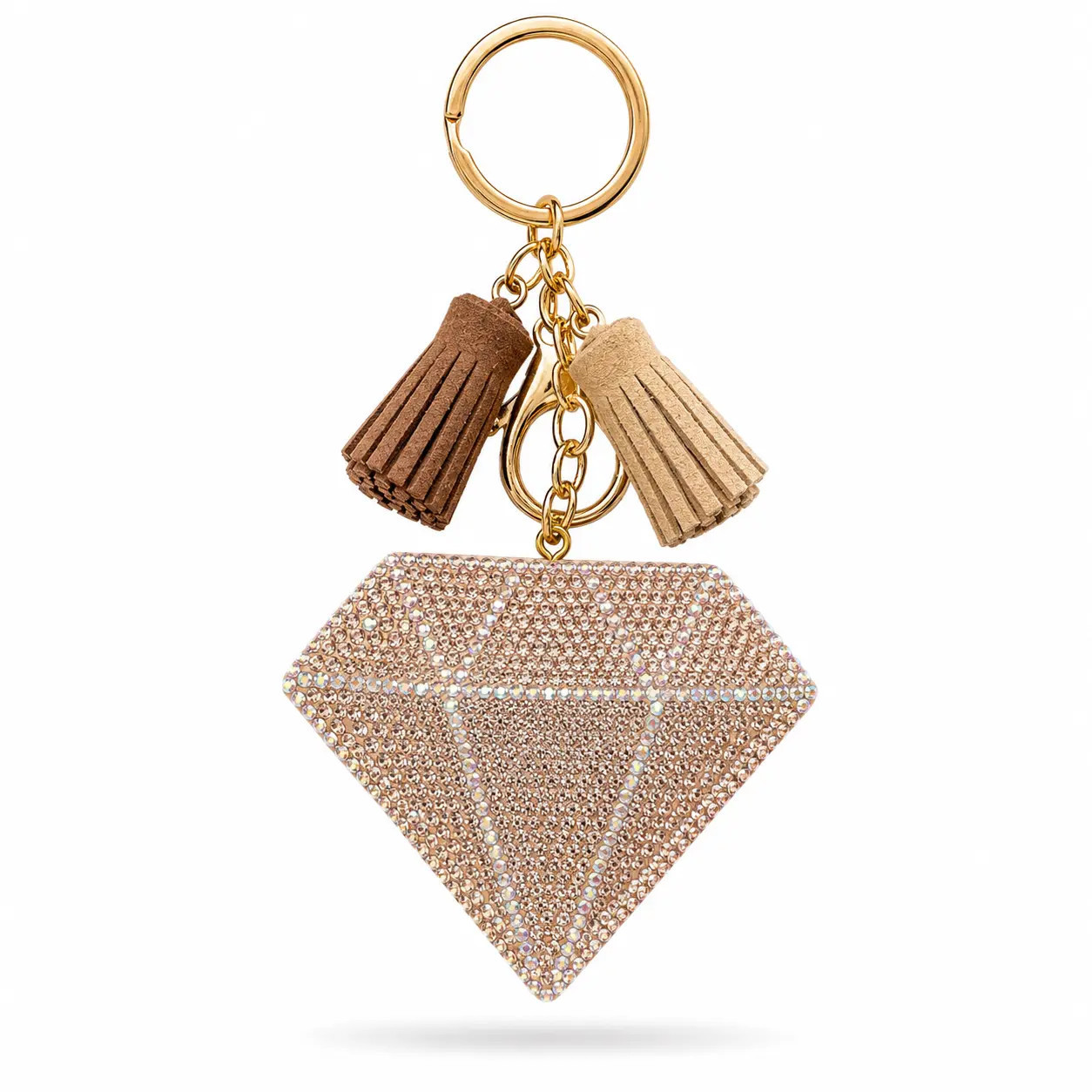 Show your Cards Diamon Charm in Beige | Anna Zuckerman