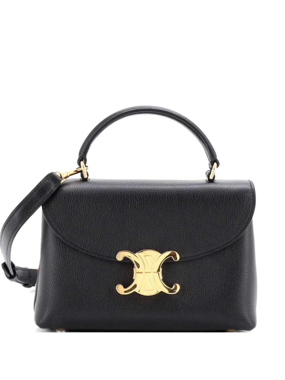 Celine Pre-Owned Nino Top Handle Bag Leather Teen satchel - Black | Farfetch Global