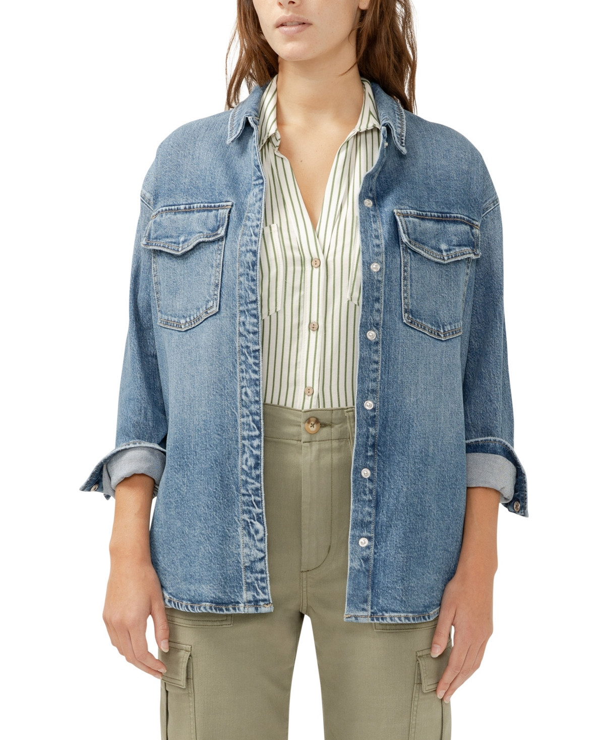 Silver Jeans Co. Women's Denim Jacket - Indigo | Macy's