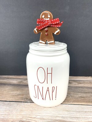 Rae Dunn OH SNAP ! Gingerbread Holiday Baby Canister New Christmas OH SNAP! | eBay US