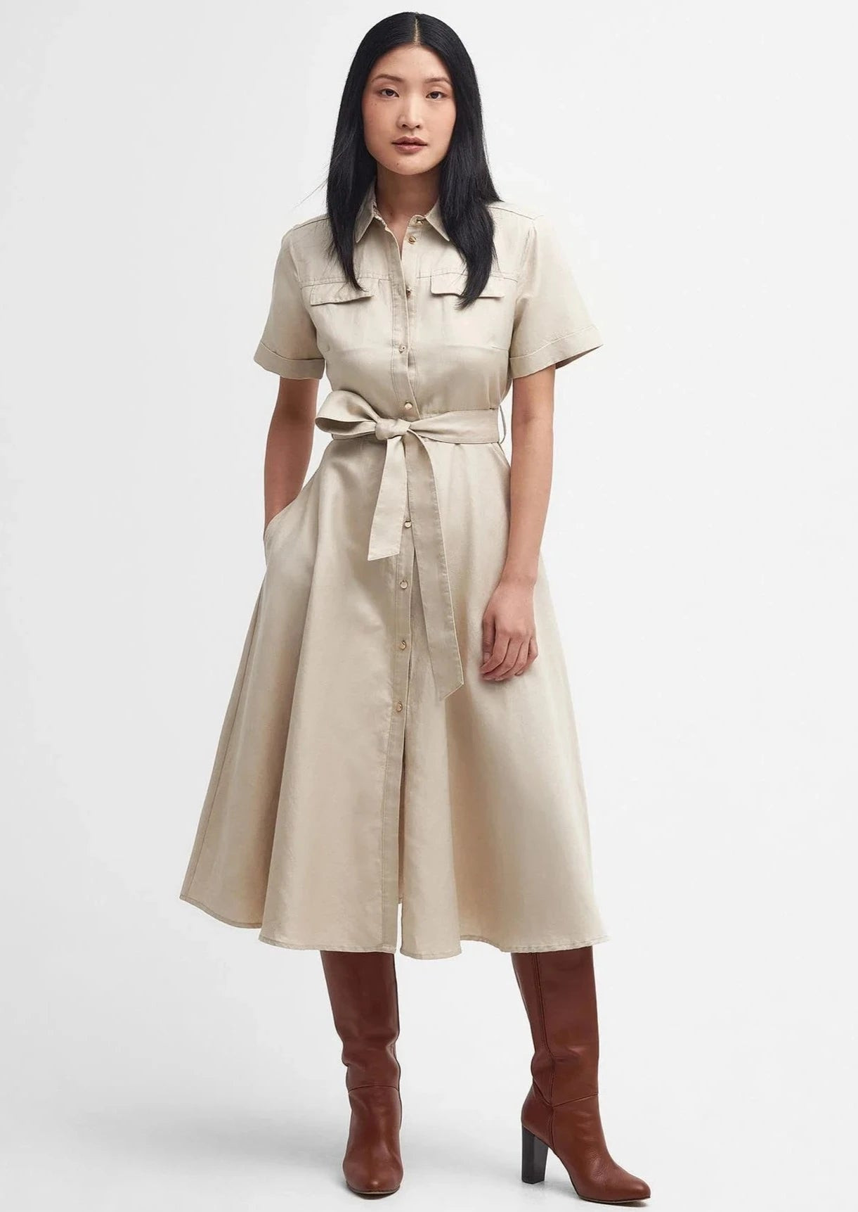 Barbour Margaret Khaki Shirtdress | Four and Twenty Sailors