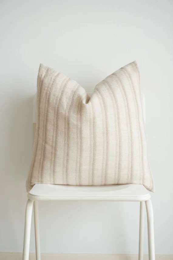 Neutral Hemp hand woven Pillow Cover | Etsy (US)