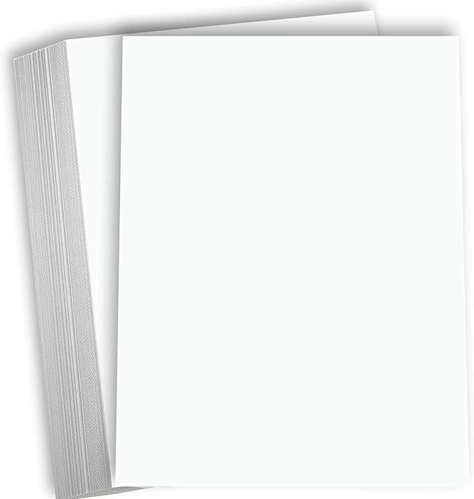 Hamilco White Cardstock Thick Paper – 8 1/2 x 11" Blank Heavy Weight 80 lb Cover Card Stock - f... | Amazon (US)