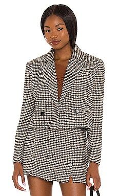 ASTR the Label Christa Jacket in Black & Brown Houndstooth from Revolve.com | Revolve Clothing (Global)