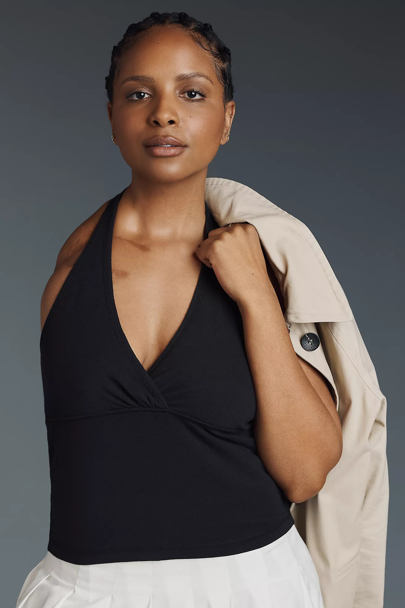 Pilcro Twist-Front Halter-Neck Top | Anthropologie (US)