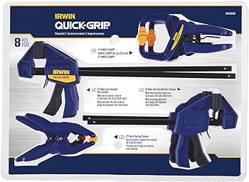 IRWIN QUICK-GRIP Clamps for Woodworking, Quick Release Triggers, 6 Inch, 8 Piece Set (IRHT83220) | Amazon (US)