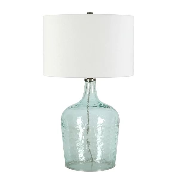 Evelyn&Zoe Casco Coastal Weathered Glass Table Lamp, Aquamarine - Walmart.com | Walmart (US)