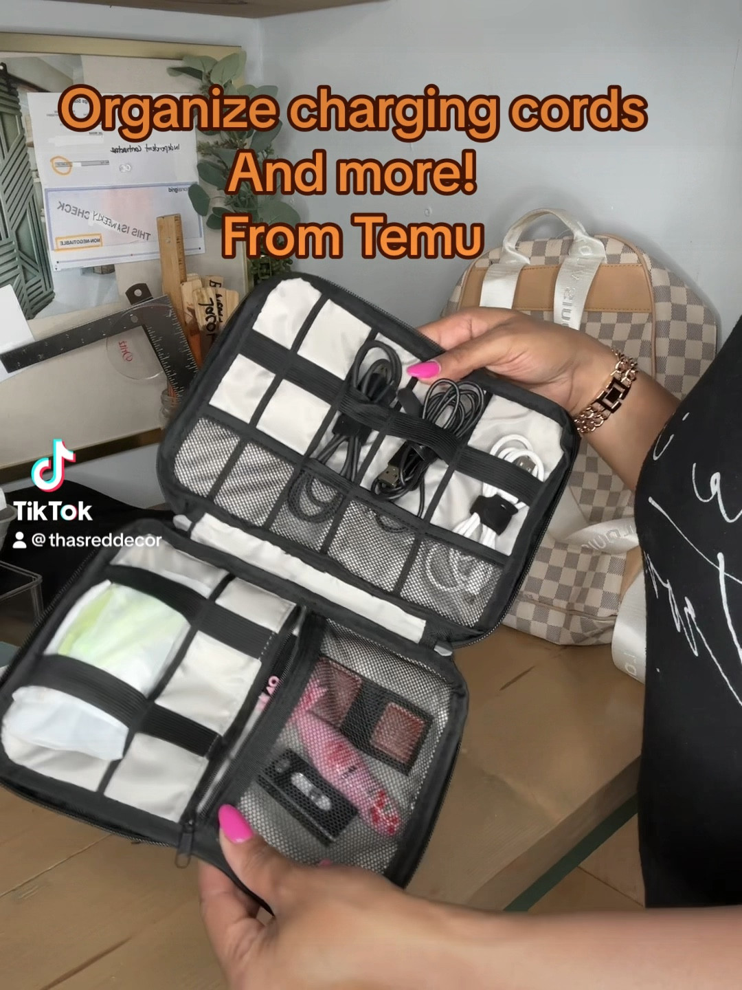 Small Electronic Organizer Cable Bag, Travel Portable Electr - Temu