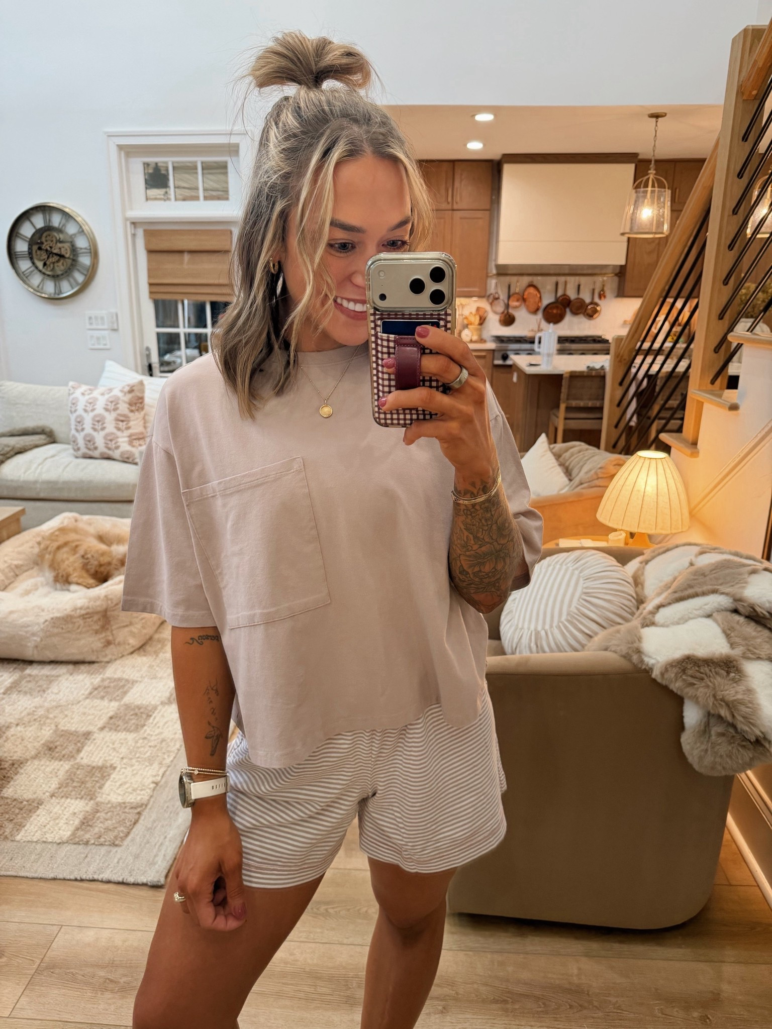 The perfect comfy lounge fit 🤎 in a small top & medium bottoms! ☺️

Ootd / spring style / aerie / American Eagle / stripes / cute / casual / Holley Gabrielle 

#LTKSaleAlert #LTKootd #LTKSeasonal