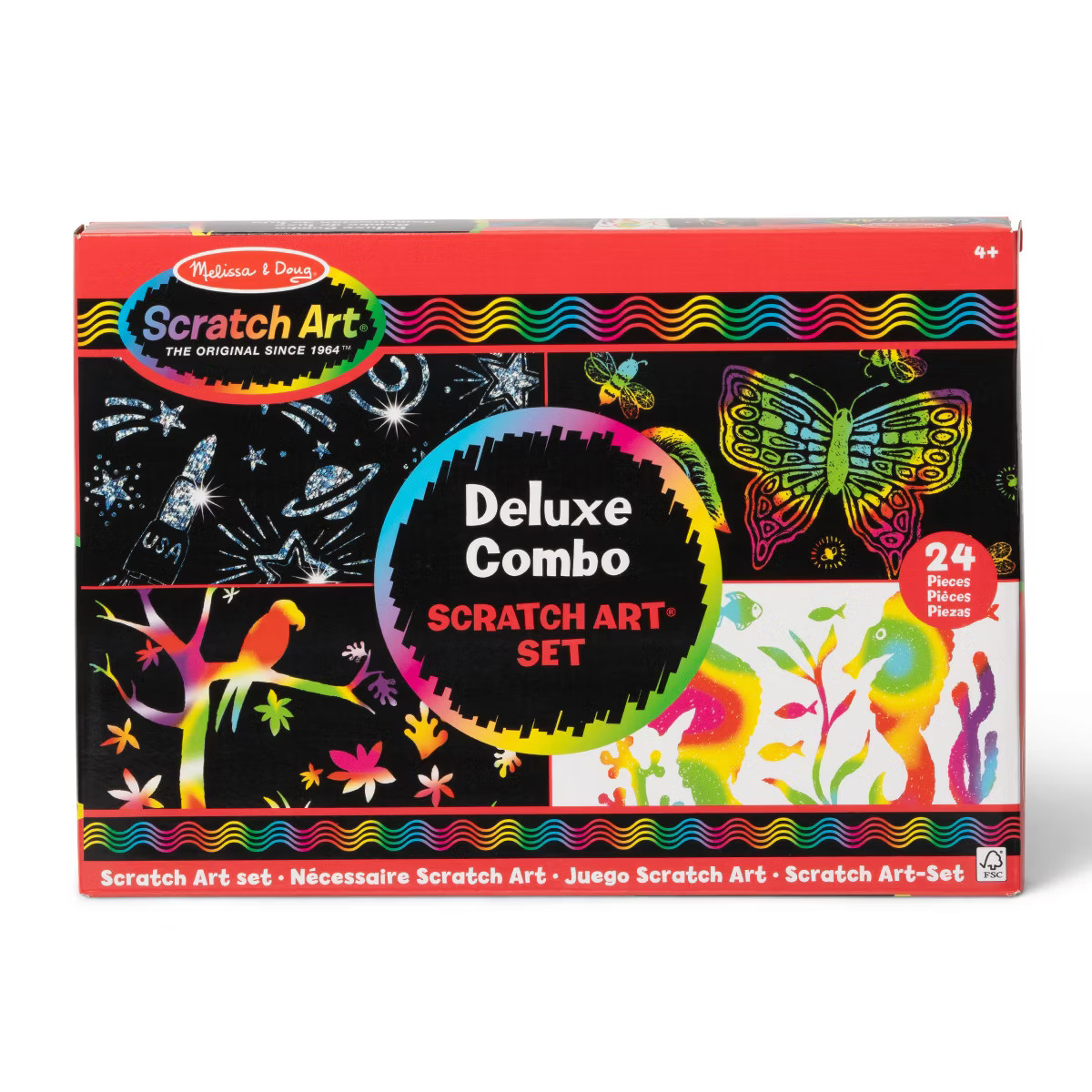 Melissa & Doug Deluxe Combo Scratch Art Set: Educational Craft for Kids, Art-Themed Activity Kit | Target