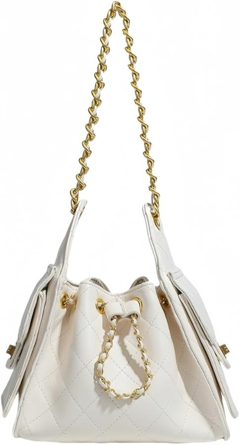 Women’s Classic Quilted Shoulder Bags Chain Strap Handbags Suede Tote Crumpled Purse Slouchy Ho... | Amazon (US)