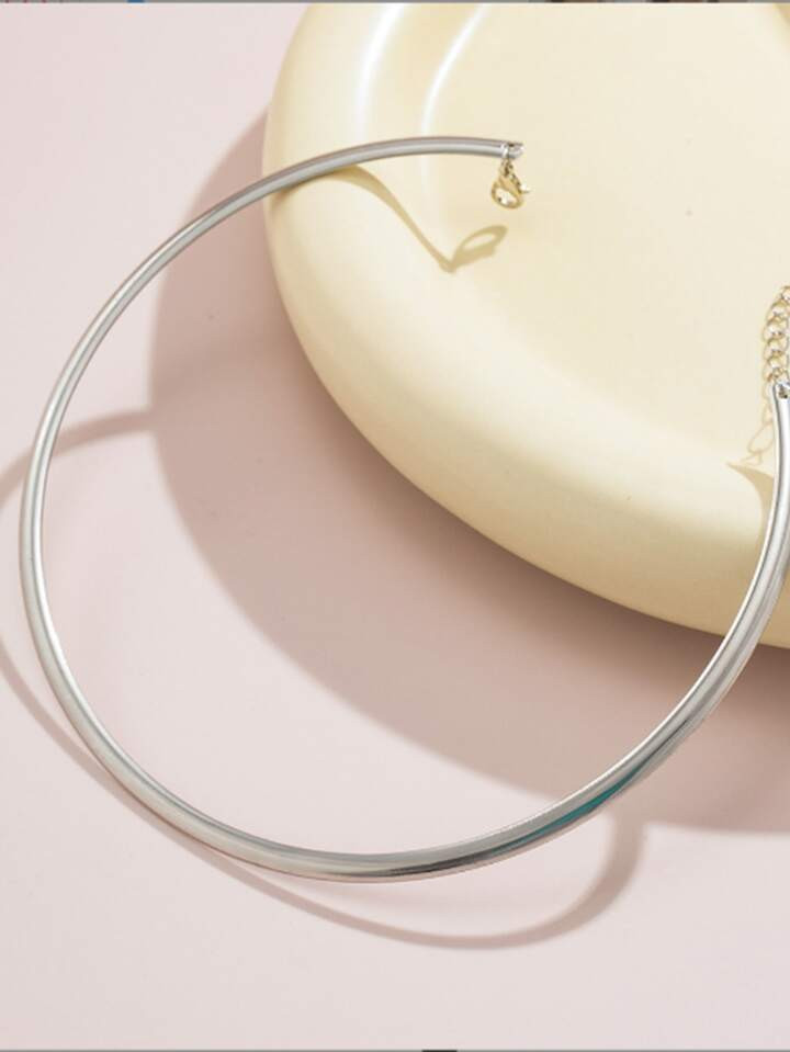 A European And American Simple Brass Metal Collar Women's Necklace Jewelry Collar | SHEIN