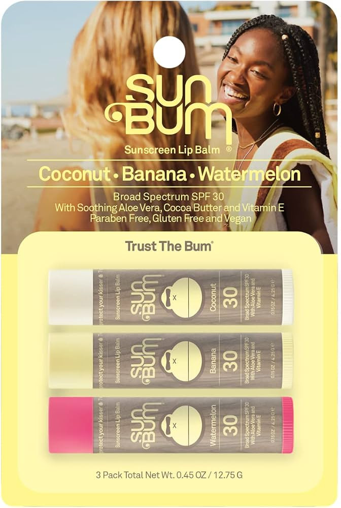 Sun Bum SPF 30 Sunscreen Lip Balm | Vegan and Cruelty Free Broad Spectrum UVA/UVB Lip Care with A... | Amazon (US)