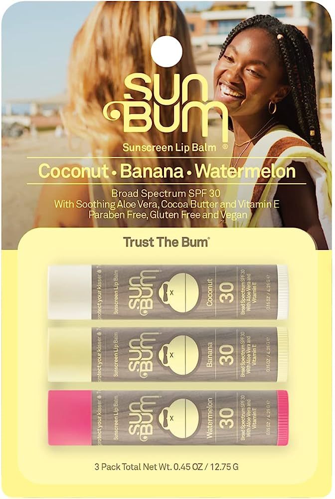 Sun Bum SPF 30 Sunscreen Lip Balm | Vegan and Cruelty Free Broad Spectrum UVA/UVB Lip Care with A... | Amazon (US)