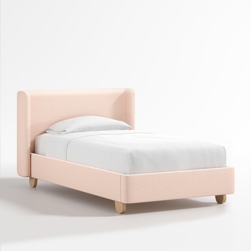 Pismo Kids Grapefruit Twin Upholstered Bed | Crate & Kids | Crate & Barrel