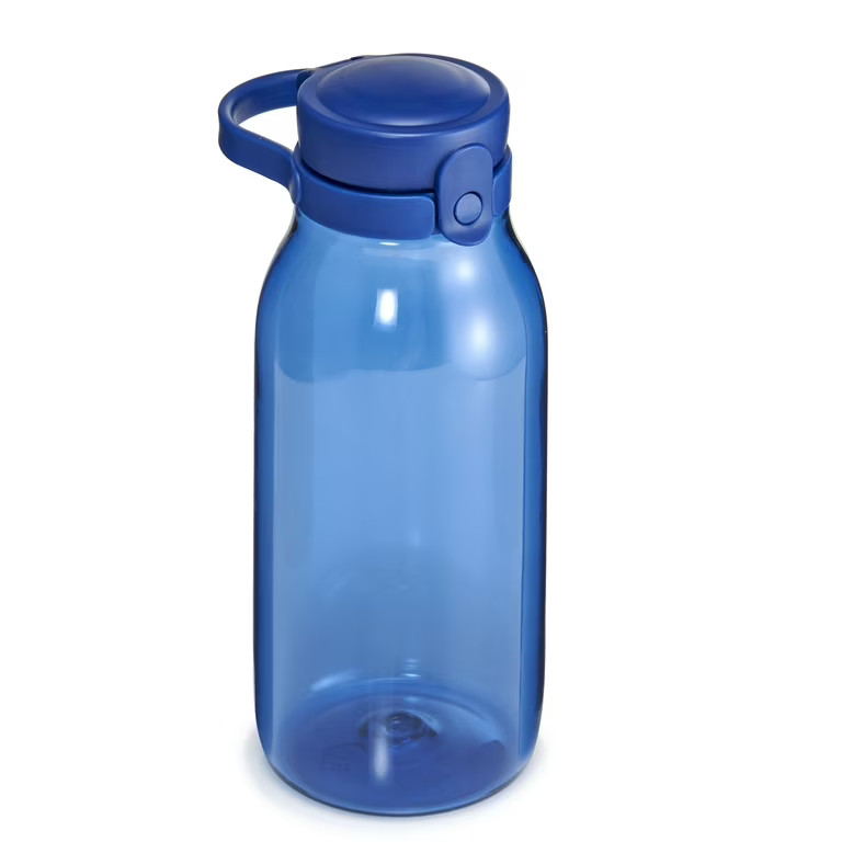 Your Zone 16 oz Plastic Water Bottle with Flip Top Chug Lid, No Straw, Blue, Reuseable | Walmart (US)