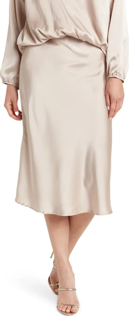 Solid Satin Midi Skirt | Nordstrom Rack