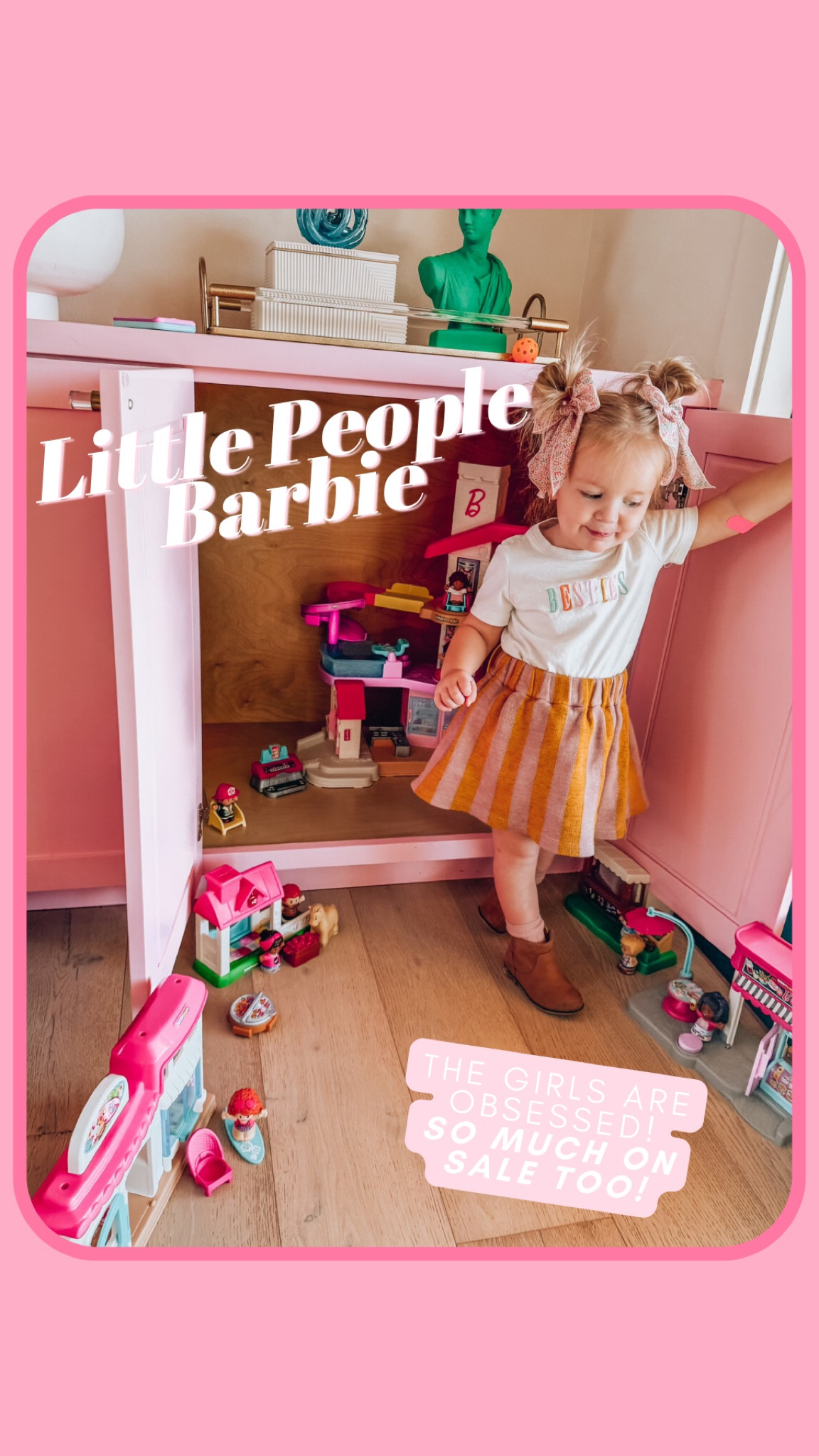 Gift Ideas for girls! Little people Barbie!!!

Skirt is The Citizen and Co, Shirt and Bows are small shops, shoes are old! 

#LTKGiftGuide #LTKsalealert #LTKkids