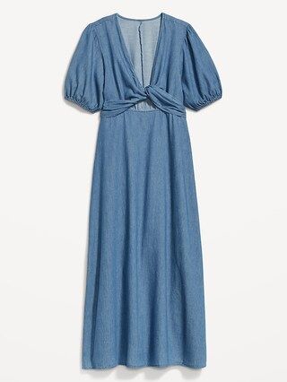 Fit & Flare Twist-Front Maxi Dress for Women | Old Navy (US)