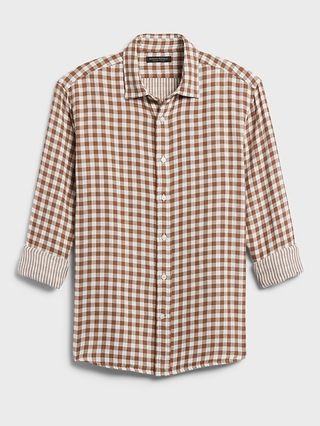 Untucked Standard-Fit Double-Weave Shirt | Banana Republic (US)