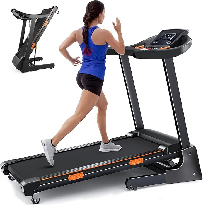8.7MPH Treadmills for Home, 0%-15% Incline Walking Pad Treadmill with Auto-Folding, 3.5HP Wide Ru... | Amazon (US)