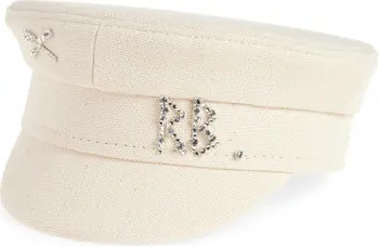 Crystal Embellished Canvas Newsboy Cap | Nordstrom