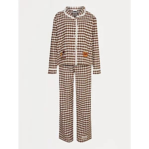 Gilmore Girls Brown Gingham Shirt Pyjamas | George