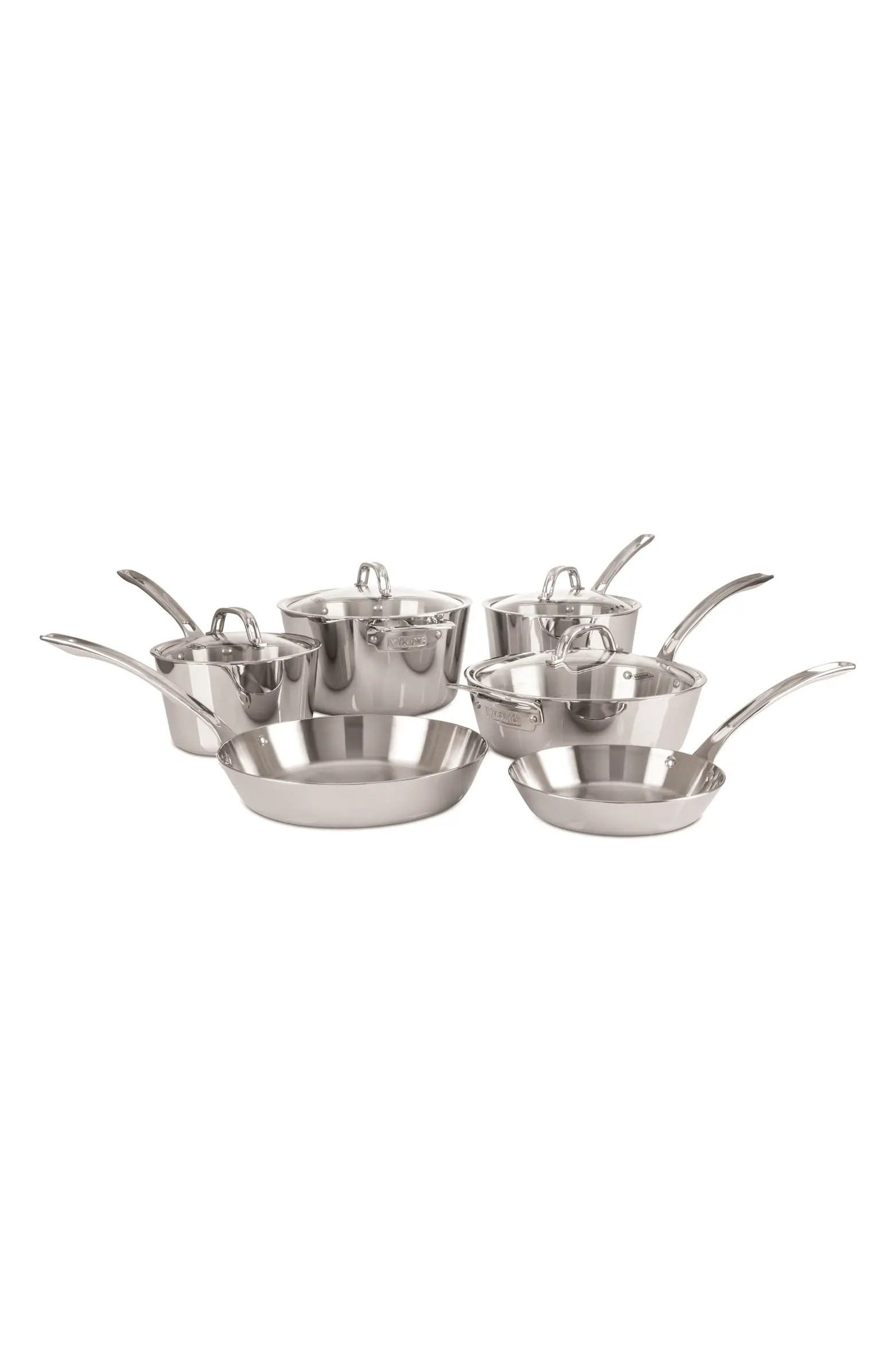Contemporary 10-Piece 3-Ply Cookware Set | Nordstrom