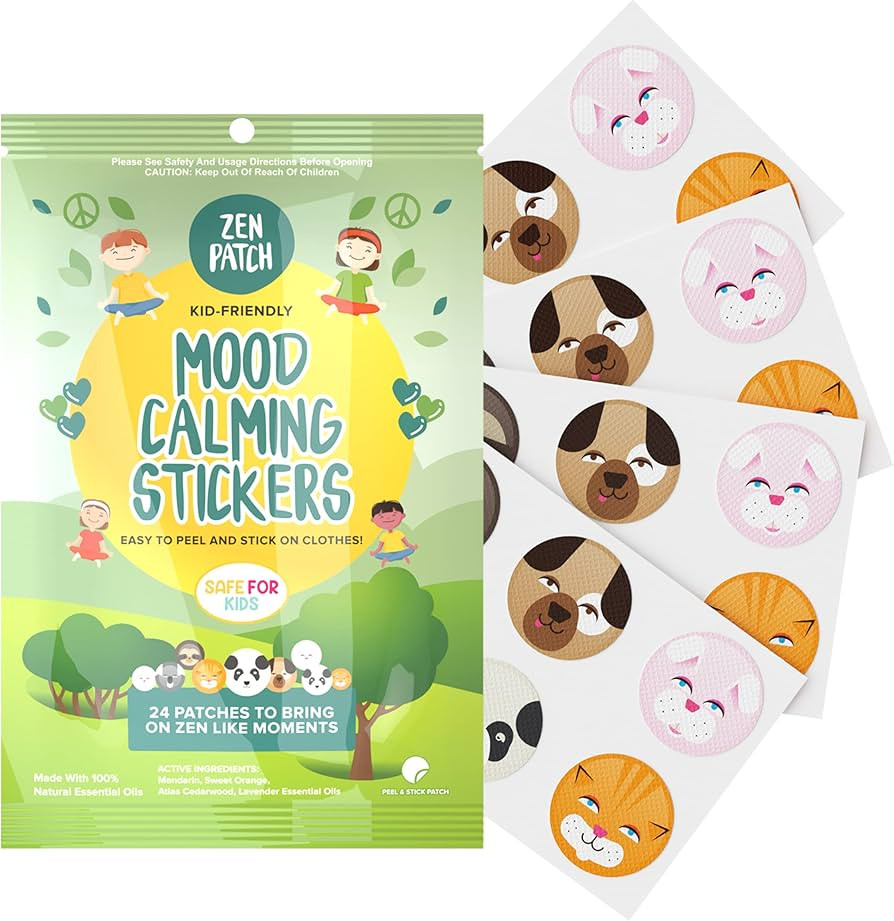 BuzzPatch ZenPatch Mood Calming Stickers for Kids and Adults (24 Pack) – The Natural Patch - Al... | Amazon (US)