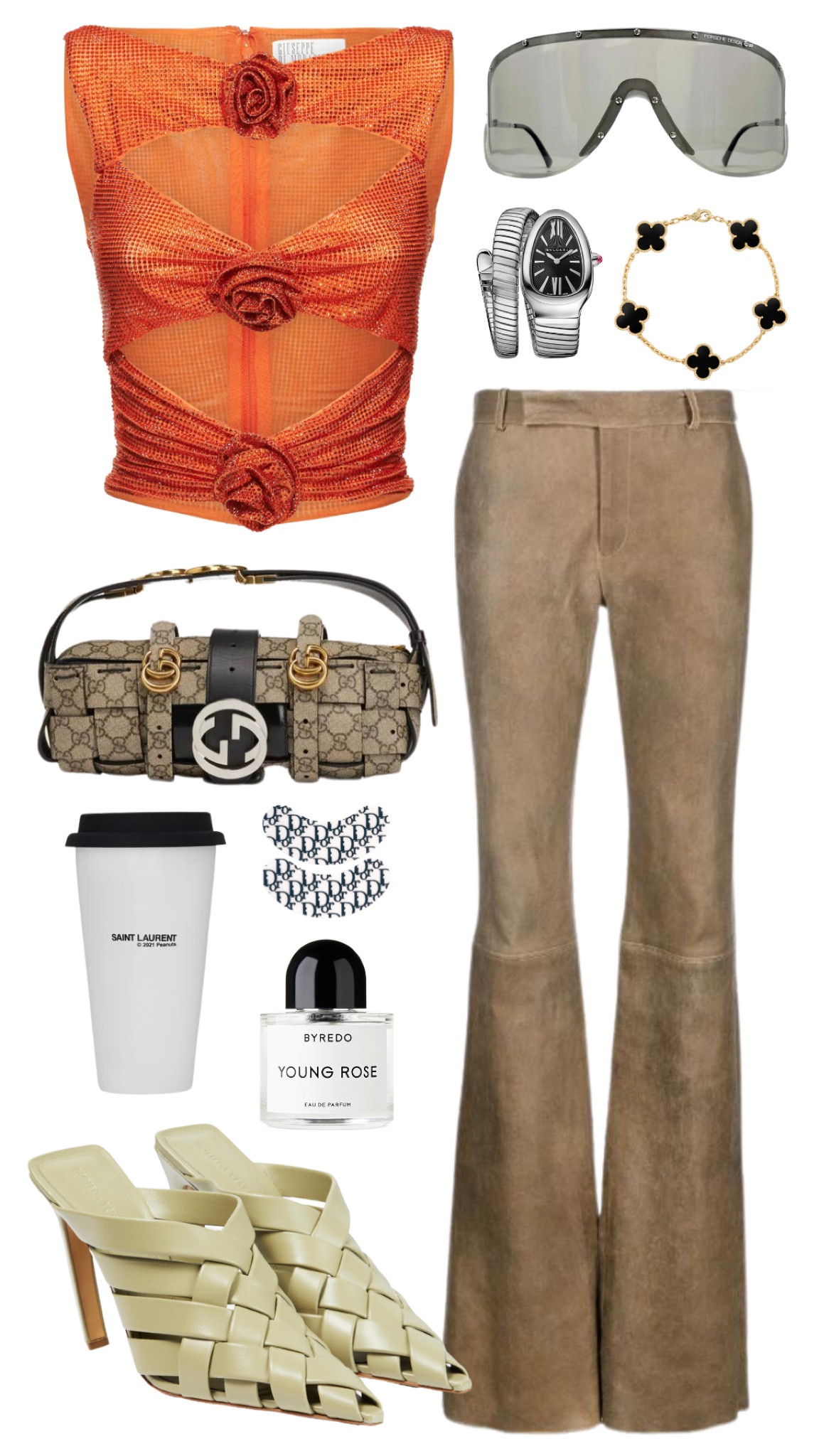 giuseppe di morabito top 
ludovic de saint sernin pants 
hodakova x gucci bag 
bottega veneta mules 
porsche design sunglasses 
saint laurent coffee mug 
bulgari serpenti watch 
van cleef & arpels 5 motif vintage alhambra bracelet in onyx 
saint laurent coffee mug 
byredo young rose parfum 
Dior eye mask patches 

#LTKSeasonal #LTKFind #LTKstyletip