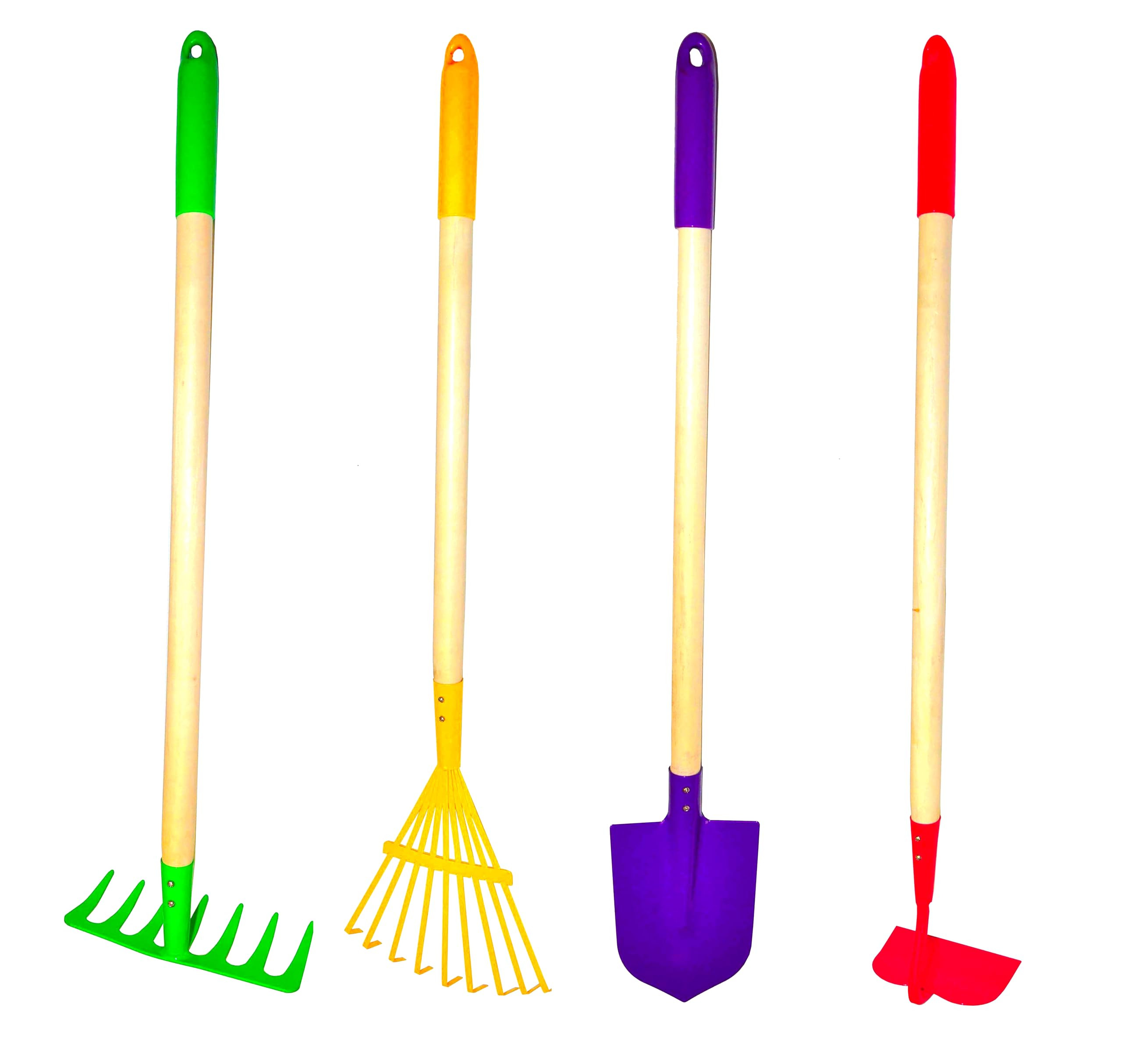 JustForKids Kids Garden Tool Set Toy, Rake, Spade, Hoe and Leaf Rake, reduced size , made of stur... | Amazon (US)