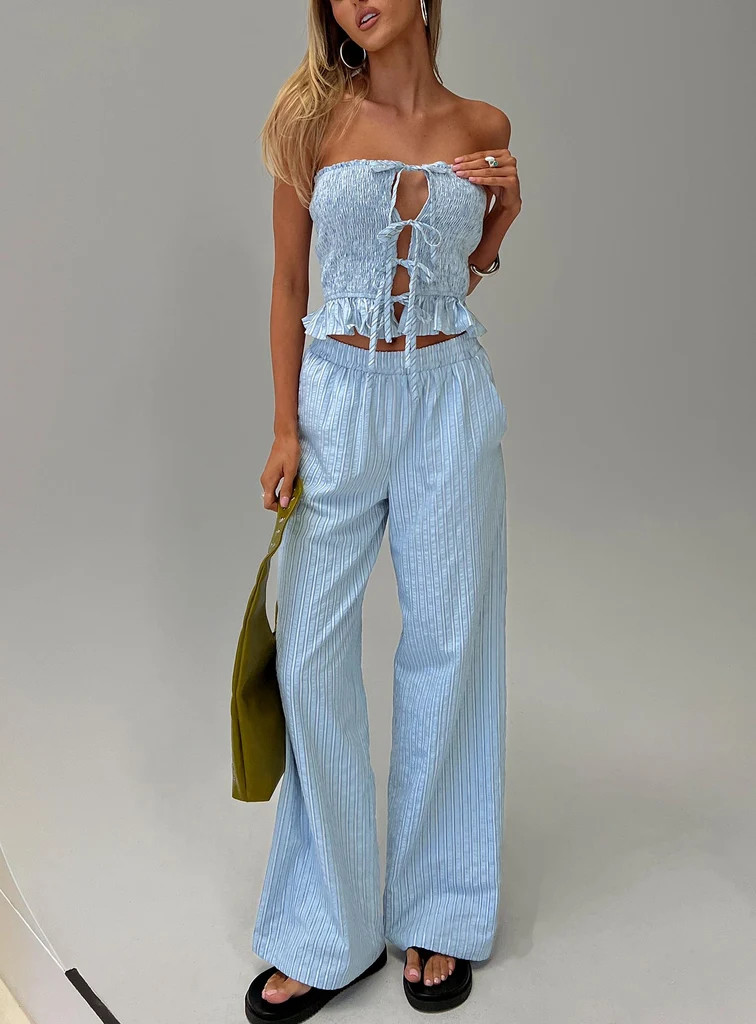 Sudden Sorcery Strapless Set Blue | Princess Polly US