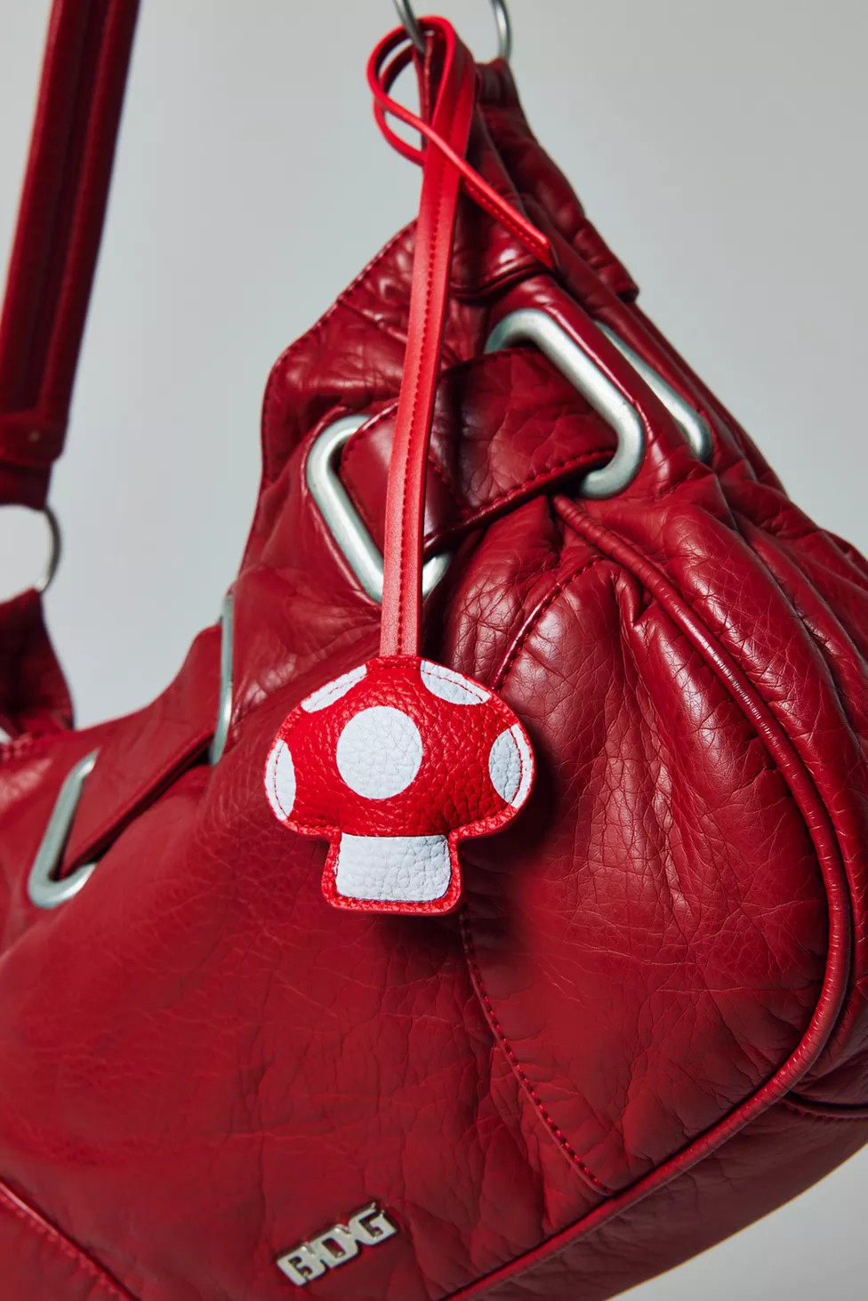 Icon Puffy Faux Leather Bag Charm | Urban Outfitters (US and RoW)