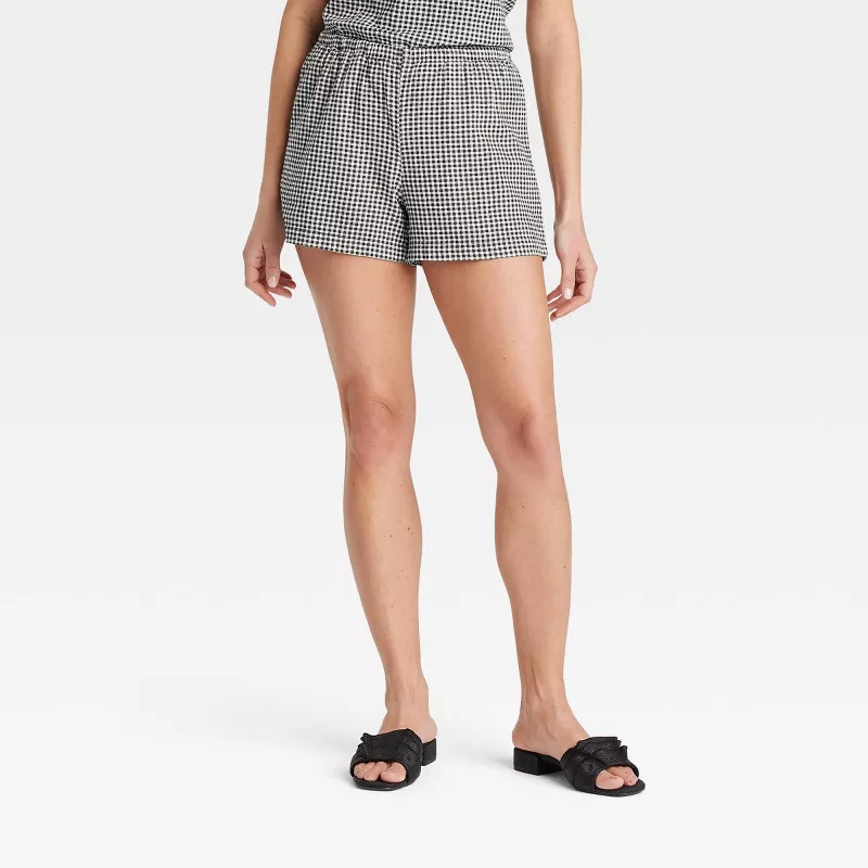 Women's Mid-Rise Linen Pull-On Shorts - A New Day™ | Target